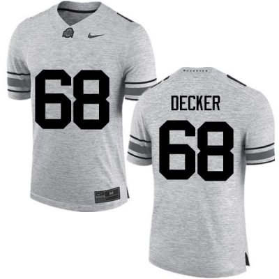 NCAA Ohio State Buckeyes Men's #68 Taylor Decker Gray Nike Football College Jersey ZPH7445WB